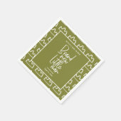 Moderne handgeschriebene Babydusche Serviette (Ecke)