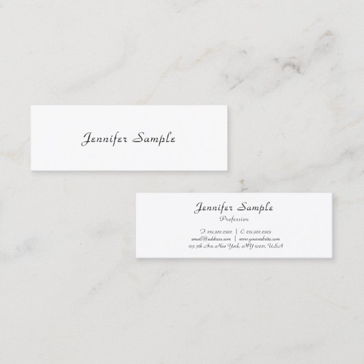 Moderne, handgeschriebene Berufliche Vorlage Mini Visitenkarte (Vorne/Hinten)