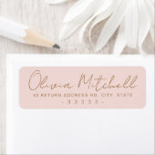 Moderne handgeschriebene Bezeichnung Rosa Rücksend (Insitu)