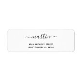 Moderne handgeschriebene Bezeichnung & Rücksendead (Vorne)