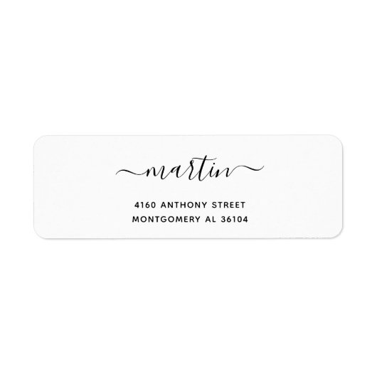 Moderne handgeschriebene Bezeichnung & Rücksendead (Vorne)