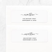 Moderne handgeschriebene Bezeichnung & Rücksendead