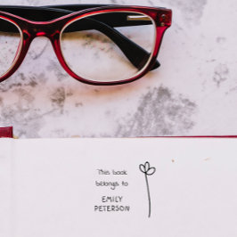 Moderne handgeschriebene Bibliothek Buch des Indiv Gummistempel