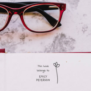 Moderne handgeschriebene Bibliothek Buch des Indiv Gummistempel