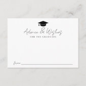 Moderne handgeschriebene Black Script-Abschluss-Ra Begleitkarte (Vorderseite)