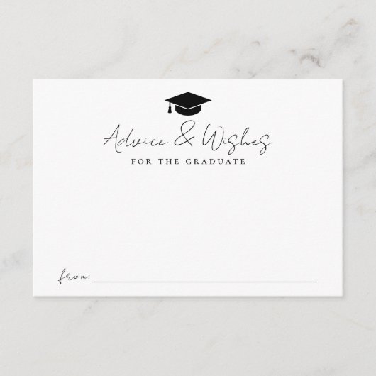 Moderne handgeschriebene Black Script-Abschluss-Ra Begleitkarte (Vorderseite)