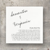 Moderne handgeschriebene Black & White Fun Fakten  Serviette