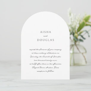 Moderne handgeschriebene elegante Hochzeitsschrift Einladung