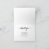 Moderne handgeschriebene Foto Hochzeit Vielen Dank (Innenseite)