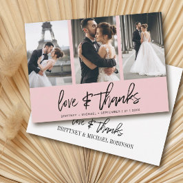 Moderne, handgeschriebene Fotocollage Eleganter Pi Dankeskarte