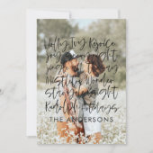 Moderne handgeschriebene Fotokarten Holiday Foto C (Vorderseite)