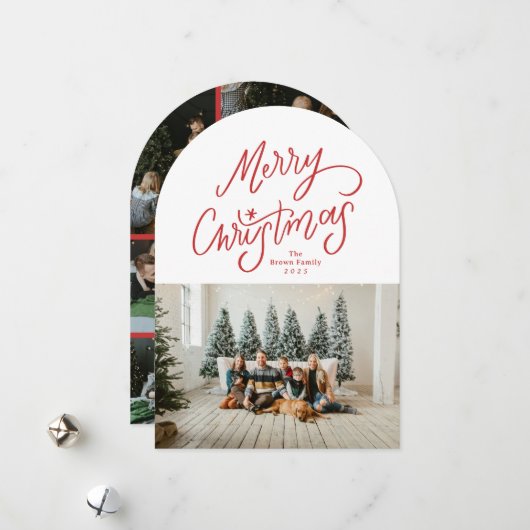 Moderne handgeschriebene Frohe Weihnachten Bogen F (Vorderseite/Rückseite Beispiel)