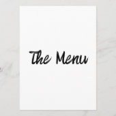 Moderne handgeschriebene Funky Retro Frame Wedding Menükarte (Rückseite)