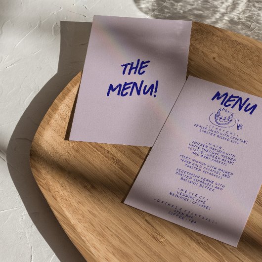 Moderne handgeschriebene, Gezeichnet Retro Cake We Menükarte