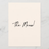 Moderne handgeschriebene, Gezeichnet Retro-Quirky- Menükarte (Rückseite)