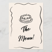Moderne handgeschriebene, Gezeichnet Retro-Quirky- Menükarte (Rückseite)