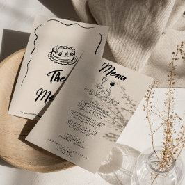 Moderne handgeschriebene, Gezeichnet Retro-Quirky- Menükarte