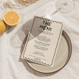 Moderne handgeschriebene, Gezeichnet Retro-RahmenW Menükarte