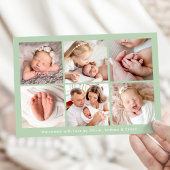 Moderne handgeschriebene Hello Mint Foto Collage G Ankündigung