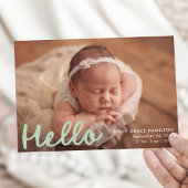 Moderne handgeschriebene Hello Mint Foto Collage G Ankündigung