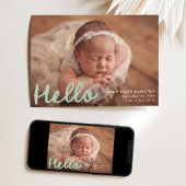 Moderne handgeschriebene Hello Mint Foto Collage G Ankündigung