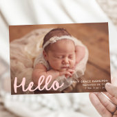 Moderne handgeschriebene Hello Pink Foto Collage G Ankündigung