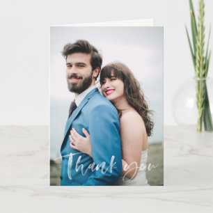 Moderne handgeschriebene Hochzeit Danke Karte