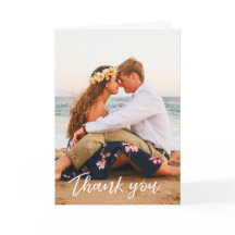 Moderne handgeschriebene Hochzeit Danke Karte