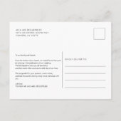 Moderne handgeschriebene Hochzeit im Foto Vielen D Postkarte (Rückseite)