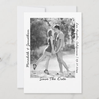 Moderne handgeschriebene Hochzeit von Fotos Save The Date