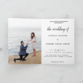 Moderne handgeschriebene Hochzeit von White Script Einladung (Innenseite)