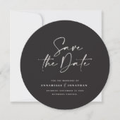 Moderne handgeschriebene Hochzeitsankündigung Save The Date (Vorderseite)