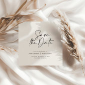 Moderne handgeschriebene Hochzeitsankündigung Save The Date