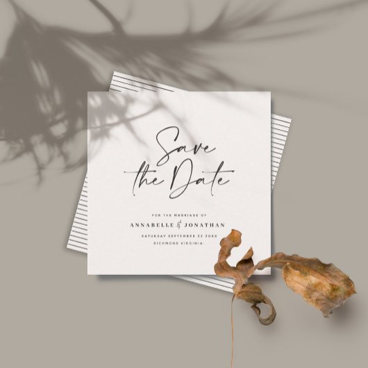 Moderne handgeschriebene Hochzeitsankündigung Save The Date