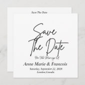 Moderne handgeschriebene Hochzeitsankündigung Save The Date (Vorne/Hinten)