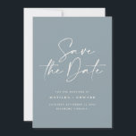 Moderne handgeschriebene Hochzeitsankündigung Save The Date<br><div class="desc">Moderne klassische Typografie kühn Hochzeit speichern die Dattelkarte. Mit moderner,  eleganter Typografie und gestreiftem Backer-Design. Farben können individuell angepasst werden.</div>