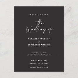 Moderne handgeschriebene Hochzeitspostkarte Postkarte