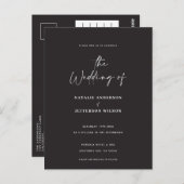 Moderne handgeschriebene Hochzeitspostkarte Postkarte (Vorne/Hinten)