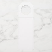 Moderne handgeschriebene Hochzeitswein Flaschenanhänger (Rückseite)