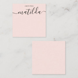 Moderne handgeschriebene Kalligrafie Einfache Note Mitteilungskarte