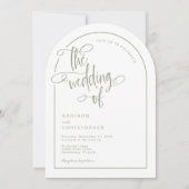 Moderne handgeschriebene Kalligrafie-Skripte Hochz Einladung (Vorderseite)