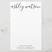 Moderne, handgeschriebene Kalligraphie Schlicht Briefpapier (Vorderseite)