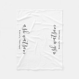 Moderne, handgeschriebene Kalligraphie Schlicht Fleecedecke