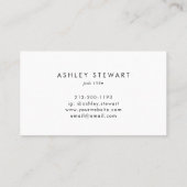 Moderne, handgeschriebene Kalligraphie Schlicht Visitenkarte (Rückseite)