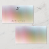 Moderne handgeschriebene monogramm-farbige Vorlage (Vorne/Hinten)