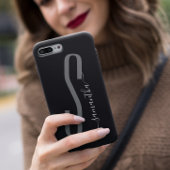 Moderne handgeschriebene Monogramme iPhone Hülle
