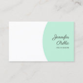 Moderne handgeschriebene Personalisierte Elegant M Visitenkarte (Vorderseite)