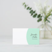 Moderne handgeschriebene Personalisierte Elegant M Visitenkarte (Stehend Vorderseite)