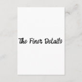 Moderne handgeschriebene Retro-Rahmen Hochzeitsdet Begleitkarte (Rückseite)