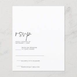 Moderne handgeschriebene RSVP-Karte